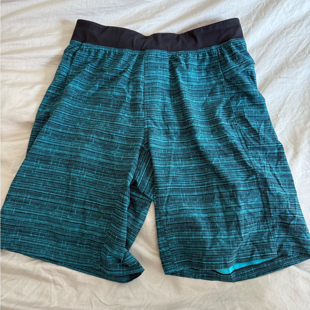 lululemon athletica Teal and Black Athletic Shorts